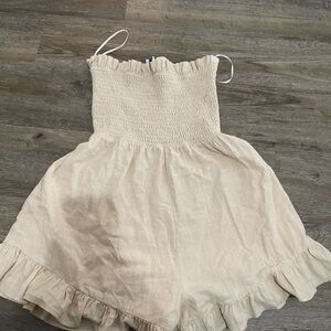 Princess Polly Cream Strapless Dress